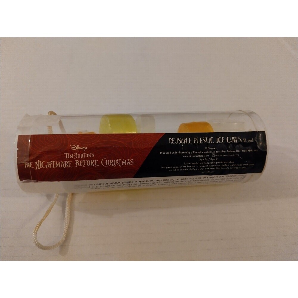 Nightmare Before Christmas reusable plastic ice cubes 12 count NEW